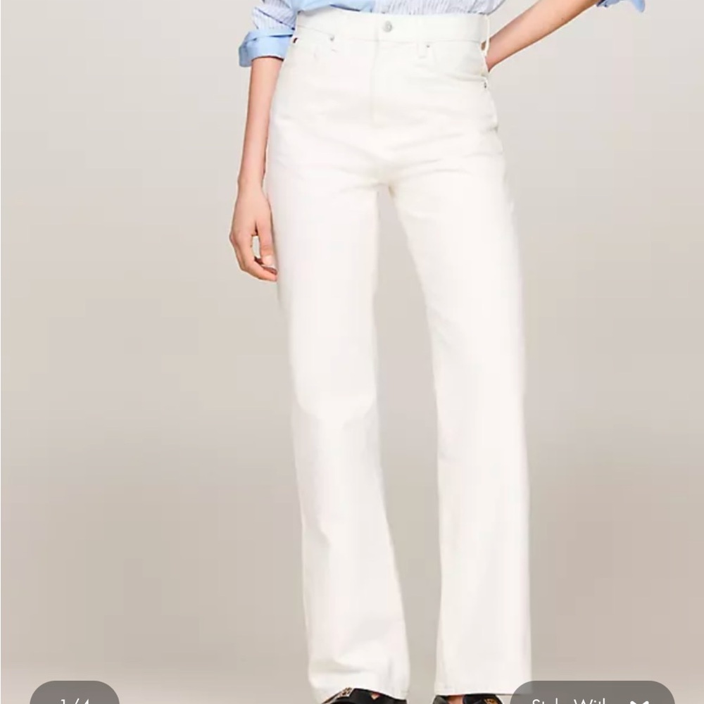 Tommy Hilfiger White relaxed bootcut jeans